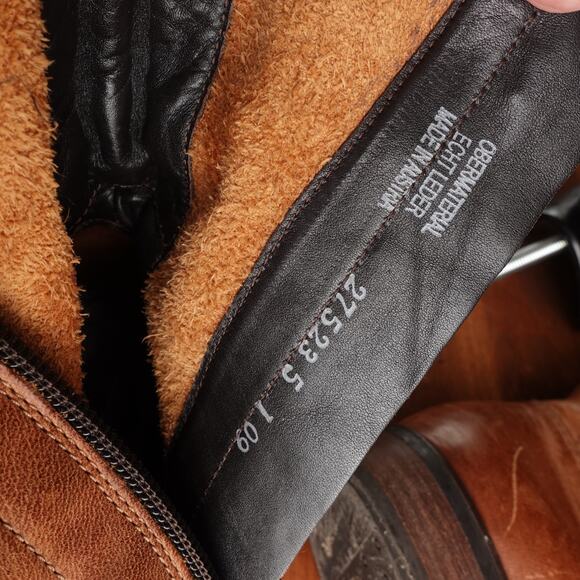 Paul Green Boots WMS SZ UK 5 US 7.5 Brown Munchen Nathan Leather Moto Ankle Zip - Picture 15 of 16